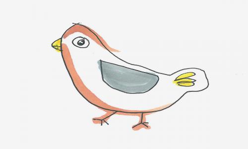 7一8岁儿童美术画 创意彩色简笔画鸽子怎么画