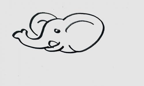 1～6年级孩子手绘画步骤 好看入门简笔画大象怎么画