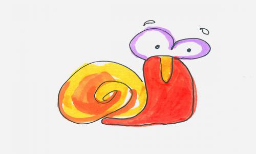 7一9岁幼儿学画大全 超萌图画彩色简笔画蜗牛怎么画