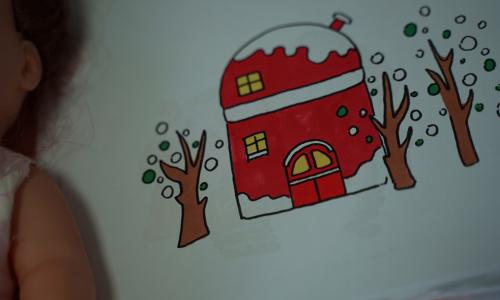1一9岁儿童美术画图片 好看简笔画小屋怎么画