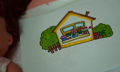 5岁美术图片大全 创意简笔画小屋的画法