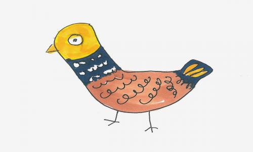 10岁～12岁儿童美术画步骤 简单入门简笔画小鸟的画法