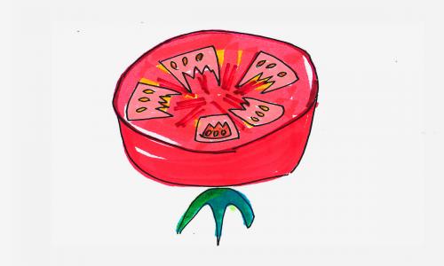 8一9岁幼儿儿童画过程 实用彩色简笔画西红柿的画法