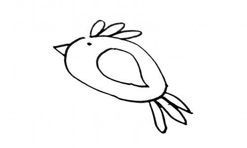 简单卡通小鸟简笔画画法图片步骤